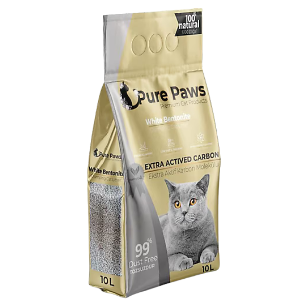 კატის ქვიშა - აქტივირებული ნახშირი 10 ლ